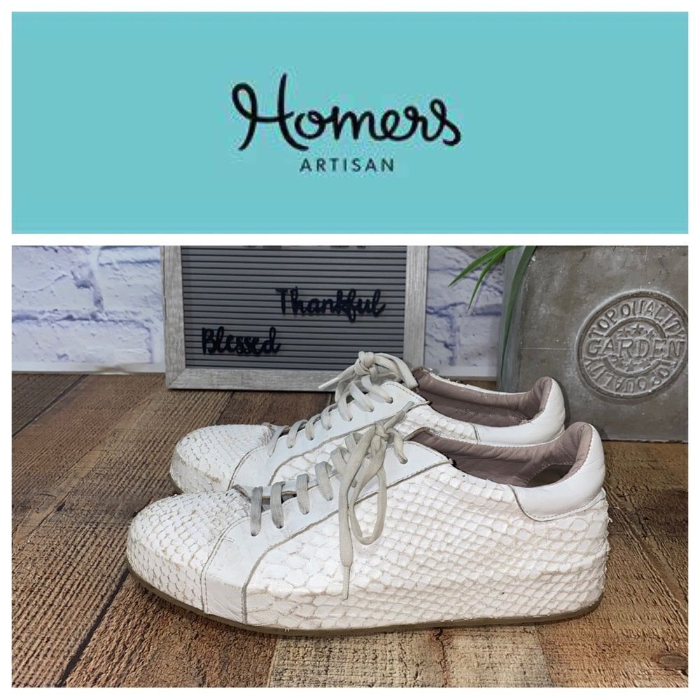 Homers Artisan snakeskin Sneakers 90’s Y2K Leather 39